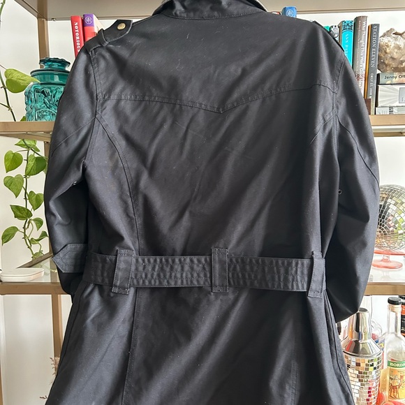 Barbour Women’s International Black Moto Waxed Cotton Jacket (US 12) - Picture 4 of 5